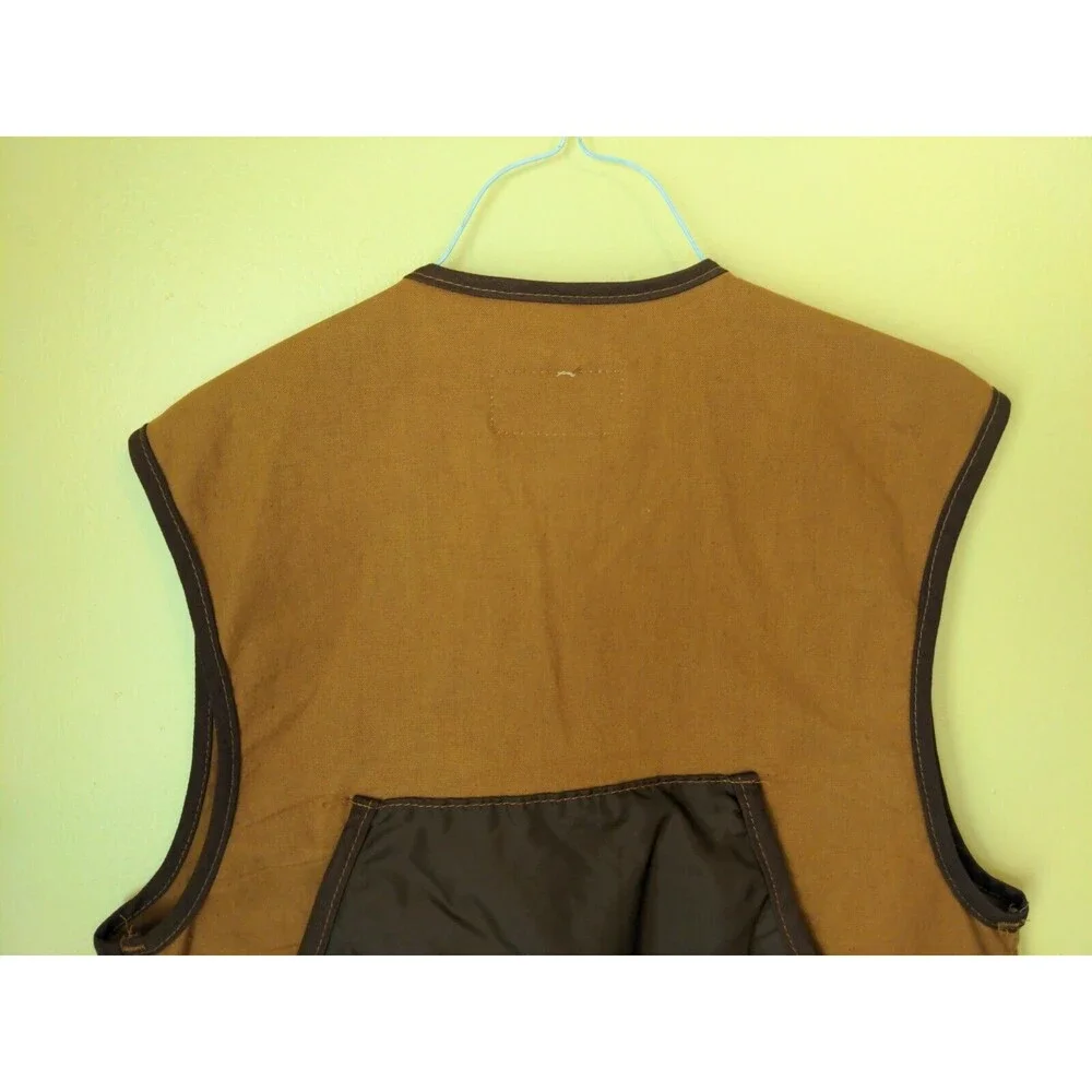 Vintage American Field Sportswear Tan Hunting Shooting Vest Trap Size Small USA